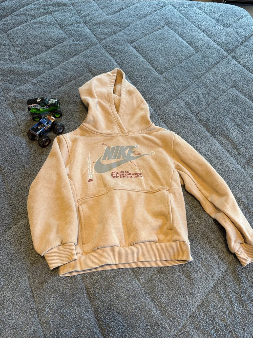 Nike Kids Tan Hoodie NIKE Logo